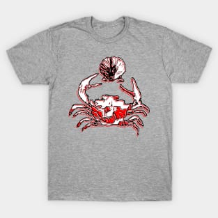 crab and pearl seafood delight crustacean charm ocean T-Shirt